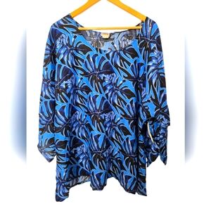 NWT Hula Bay Blue and Black Women's Top Size 3xl